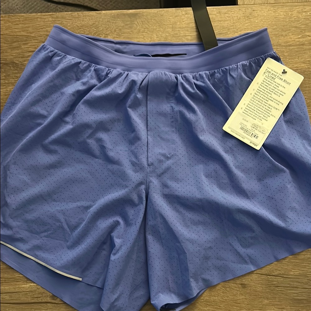 Purple Lululemon Fast and Free shorts